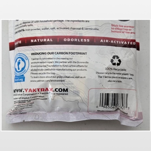 New Yaktrax Toe Warmers Unisex 10 Pairs Adhesive Air Activated Natural NWT - Picture 9 of 12